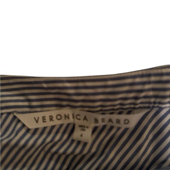 Veronica Beard Size 4 One Shoulder Blue/White Stripe Top Great Cond. Non Smoking - Picture 7 of 16